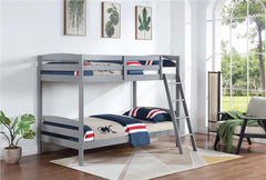 Rhea Wood Twin Over Twin Bunk Bed Grey - 460563T