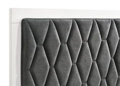 Sonora Eastern King Upholstered Panel Bed White - 224861KE