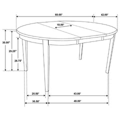 Gabriel Oval Dining Table Cappuccino - 100770