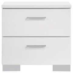 Felicity 4-piece California King Bedroom Set White Gloss - 203500KW-S4L