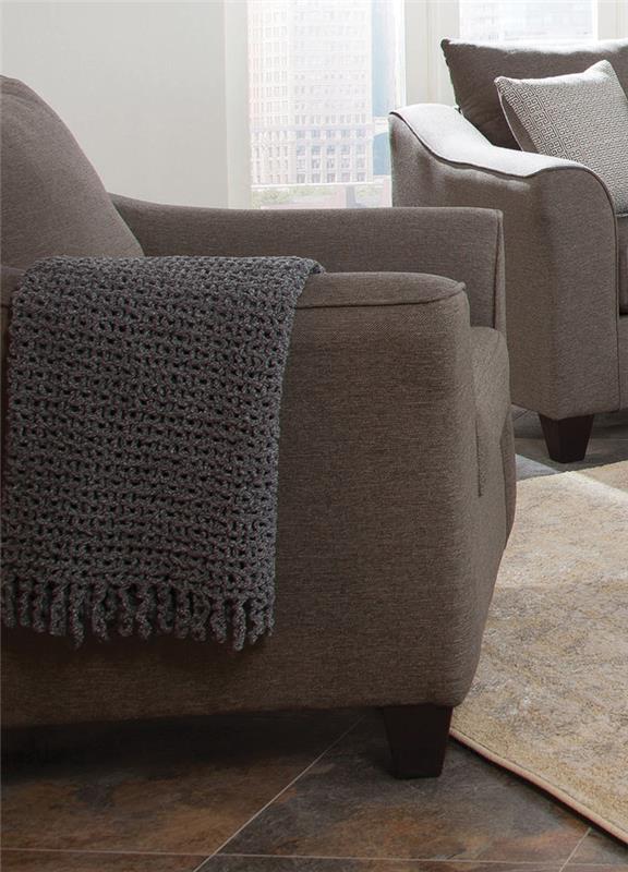 Salizar Upholstered Flared Arm Accent Chair Charcoal Grey - 506023