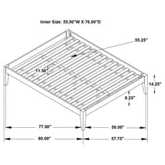 Hounslow Full Universal Platform Bed White - 306128F