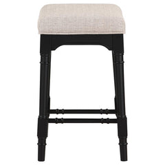 Martina 5-piece Rectangular Spindle Leg Counter Height Dining Set Oatmeal and Black - 120577
