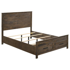 Woodmont Eastern King Storage Bed Rustic Golden Brown - 222631KE