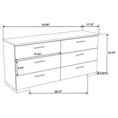 Jeremaine 4-piece Eastern King Bedroom Set White - 300345KE-S4L