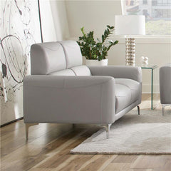 Glenmark Upholstered Track Arm Loveseat Taupe - 509732
