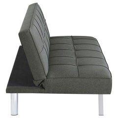 Joel Upholstered Tufted Convertible Sofa Bed Grey - 360283