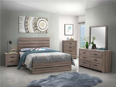 Brantford Wood Queen Panel Bed Barrel Oak - 207041Q