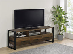 James 3-drawer Engineered Wood 60" TV Stand Dark Pine - 704282