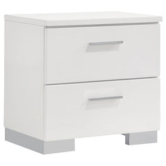Felicity 5-piece California King Bedroom Set White Gloss - 203500KW-S5