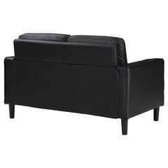 Ruth Upholstered Track Arm Loveseat Black - 508362