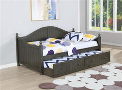 Julie Ann Wood Twin Daybed with Trundle Warm Grey - 301053