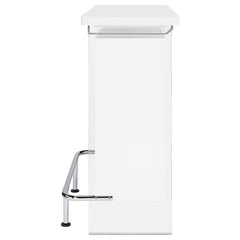 Acosta Rectangular Bar Unit with Footrest and Glass Side Panels - 182632