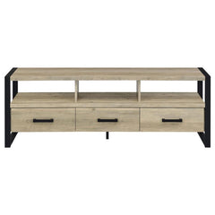 James 3-drawer Engineered Wood 60" TV Stand Distressed Pine - 704272