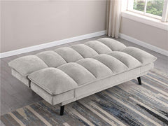Laredo Upholstered Tufted Convertible Sofa Bed Light Grey - 360017