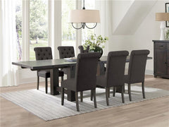 Calandra 7-piece Rectangular Dining Set with Extension Leaf Vintage Java and Grey - 192951-S7G