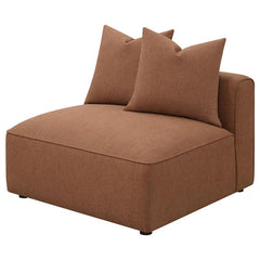 Jennifer Upholstered Armless Chair Terracotta - 551591
