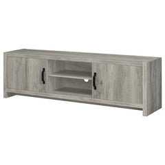 Burke 2-door Engineered Wood 71" TV Stand Grey Driftwood - 701025