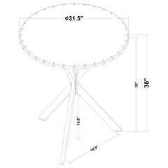 Kenzo Round Metal Top Bar Table Silver and Sandy Black - 182861