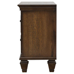 Franco 2-drawer Nightstand with Pull Out Tray Burnished Oak - 200972