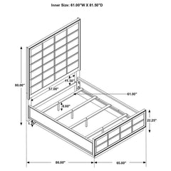 Durango 4-piece Queen Bedroom Set Smoked Peppercorn - 223261Q-S4