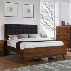 Robyn Wood Queen Panel Bed Dark Walnut - 205131Q