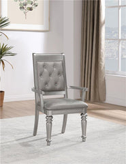 Bling Game Open Back Arm Chairs Metallic (Set of 2) - 106473