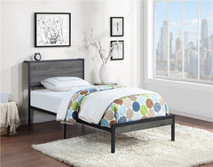 Ricky Metal Twin Panel Bed Grey - 302143T