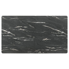 Crestmont Rectangular Dining Table with Faux Marble Top and 16" Self-Storing Extension Leaf Black - 121251