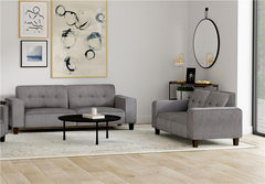 Deerhurst 2-piece Upholstered Track Arm Sofa Set Charcoal - 509641-S2
