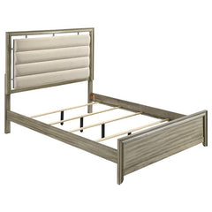 Giselle Wood Queen Panel Bed Rustic Beige - 224391Q