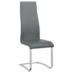Anges 5-piece Dining Set White High Gloss and Grey - 102310-S5G