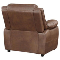 Ellington Upholstered Padded Arm Accent Chair Dark Brown - 508283