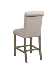 Balboa Tufted Back Counter Height Stools Beige and Rustic Brown (Set of 2) - 193168
