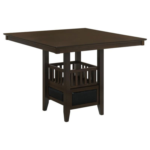 Jaden Square Counter Height Table with Storage Espresso - 100958