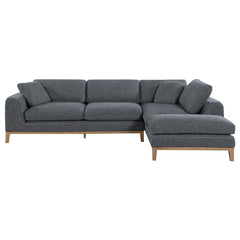 Persia Upholstered Track Arm Sectional Sofa Grey - 508857