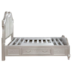 Evangeline California King LED Storage Panel Bed Silver Oak - 223390KW