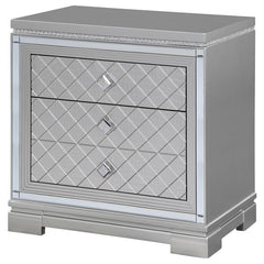 Eleanor 2-drawer Nightstand Metallic Mercury - 223462