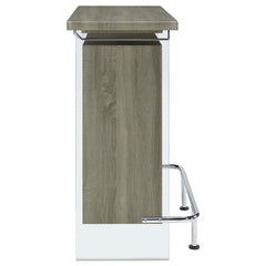 Acosta Rectangular Bar Unit with Footrest and Glass Side Panels - 182631