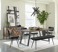 Misty 6-piece Rectangular Dining Set Grey Sheesham and Espresso - 110681-S6E