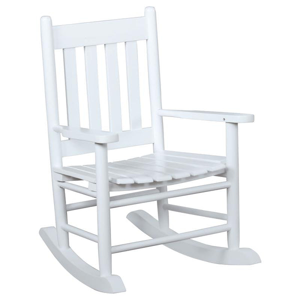 Annie Slat Back Solid Wood Kids Rocking Chair White - 609450