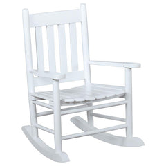 Annie Slat Back Solid Wood Kids Rocking Chair White - 609450