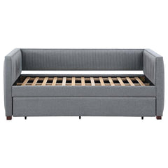 Brodie Upholstered Twin Daybed with Trundle Grey - 300554