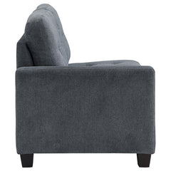 Georgina Upholstered LAF Chair Steel Grey - 551704LAF