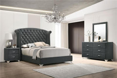 Melody 4-piece Queen Bedroom Set Grey - 223381Q-S4