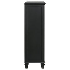 Sandy Beach Door Chest with Concealed Storage Black - 201328
