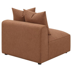 Jennifer Upholstered Armless Chair Terracotta - 551591
