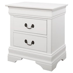 Louis Philippe 2-drawer Nightstand White - 204692