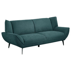 Acton 3-piece Upholstered Flared Arm Sofa Set Teal Blue - 511161-S3