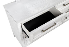 Marielle 6-drawer Bedroom Dresser Distressed White - 224843